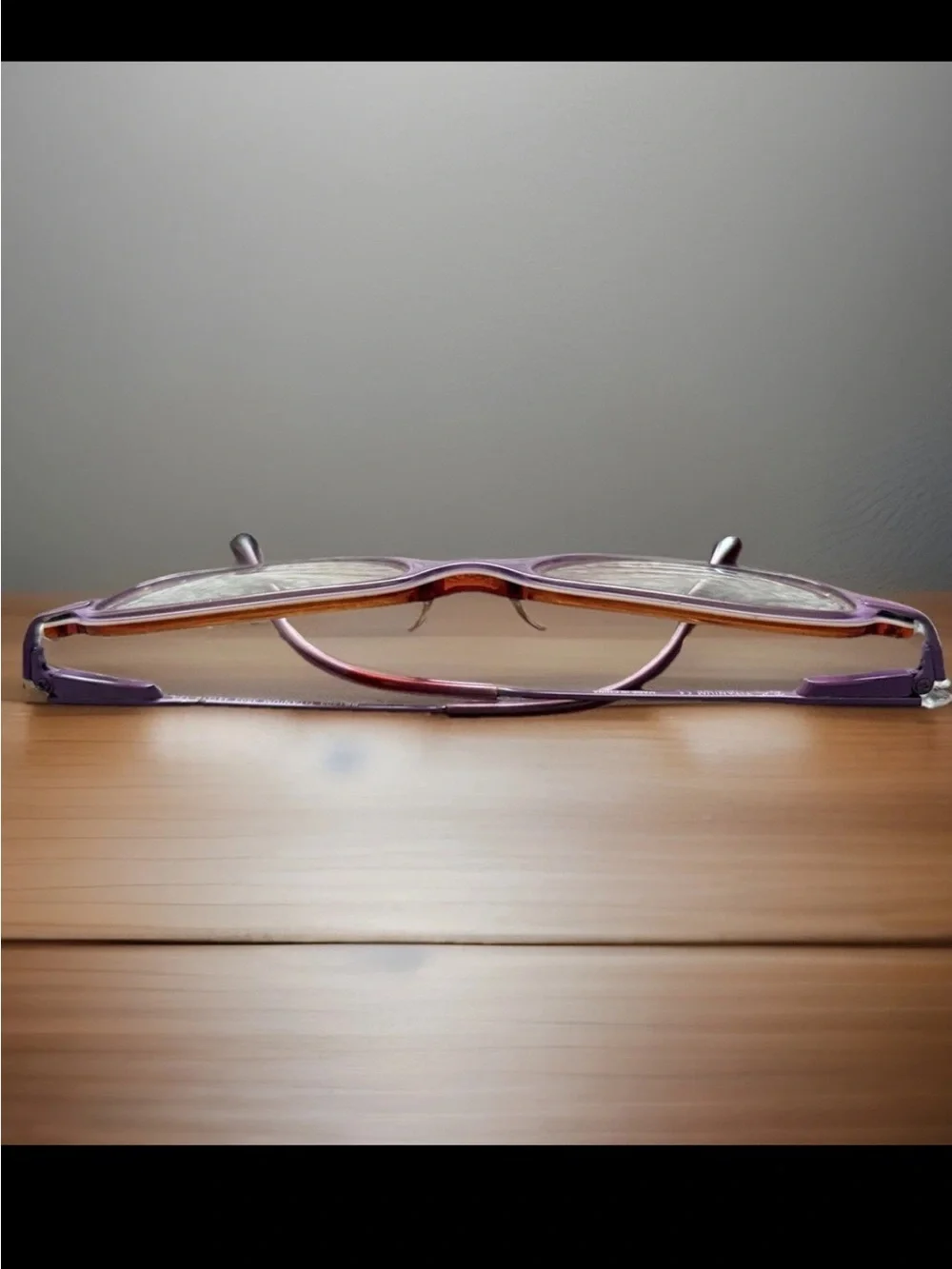 Vtg RAY BAN Eye Glasses/Frames Purple Pink Orange Titanium RB1503 3503 44 16 120